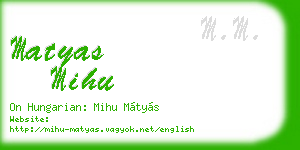 matyas mihu business card