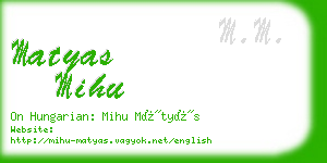 matyas mihu business card